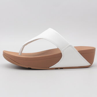 FitFlop Lulu Leather Toepost White