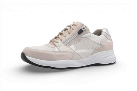 Durea Fleur Sneaker met Rits Avorio 