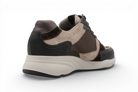 Durea  Fleur Sneaker met Rits Zwart/Seppia/Bruin