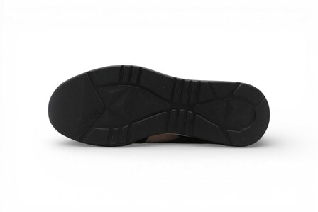 Durea  Fleur Sneaker met Rits Zwart/Seppia/Bruin