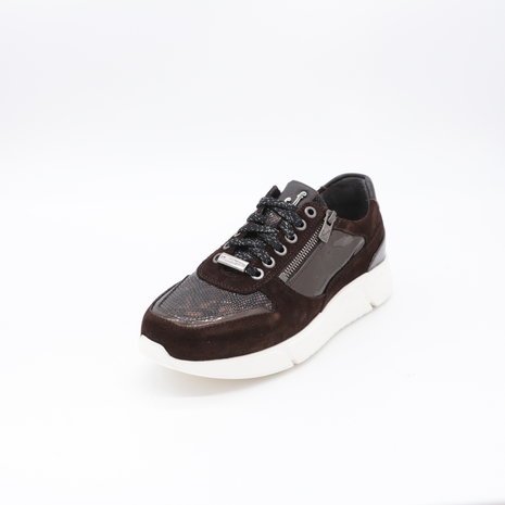 Footnotes Stacy H Sneaker Phyton Luxe d.brown