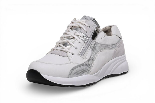 Durea Fleur sneaker wit/zilver
