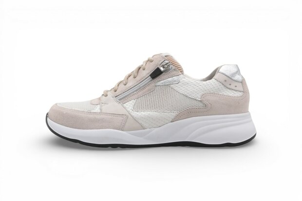 Durea Fleur Sneaker met Rits Avorio 