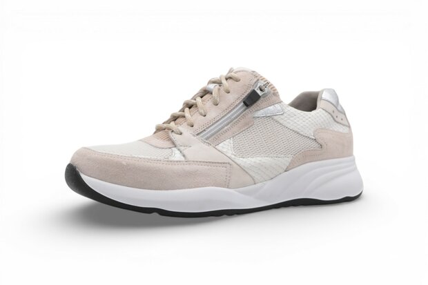 Durea Fleur Sneaker met Rits Avorio 