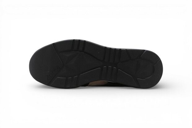 Durea  Fleur Sneaker met Rits Zwart/Seppia/Bruin