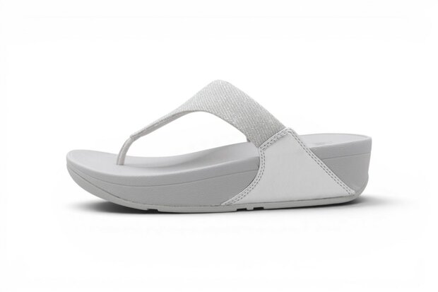 FitFlop Lulu Shimmerlux Toepost Sandels Silver