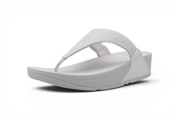 FitFlop Lulu Shimmerlux Toepost Sandels Silver