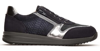 Nimco  Sharon Lace Navy Metal