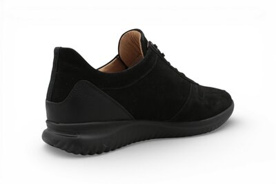 Hartjes Breeze laag veter met rits Zwart