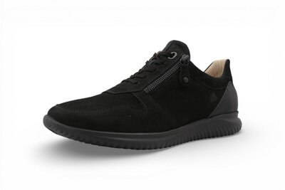 Hartjes Breeze laag veter met rits Zwart